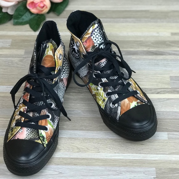 NWT Converse Digital Floral Black HT W AUTHENTIC - Picture 5 of 8