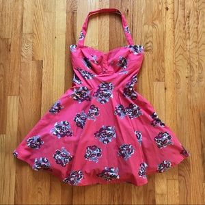 Girls from Savoy Pink and Floral Halter Dress