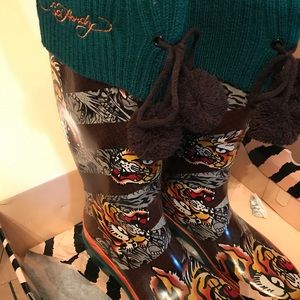 Ed Hardy Rain Boots