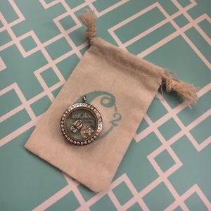 Brand New Origami Owl Locket w/ Charms