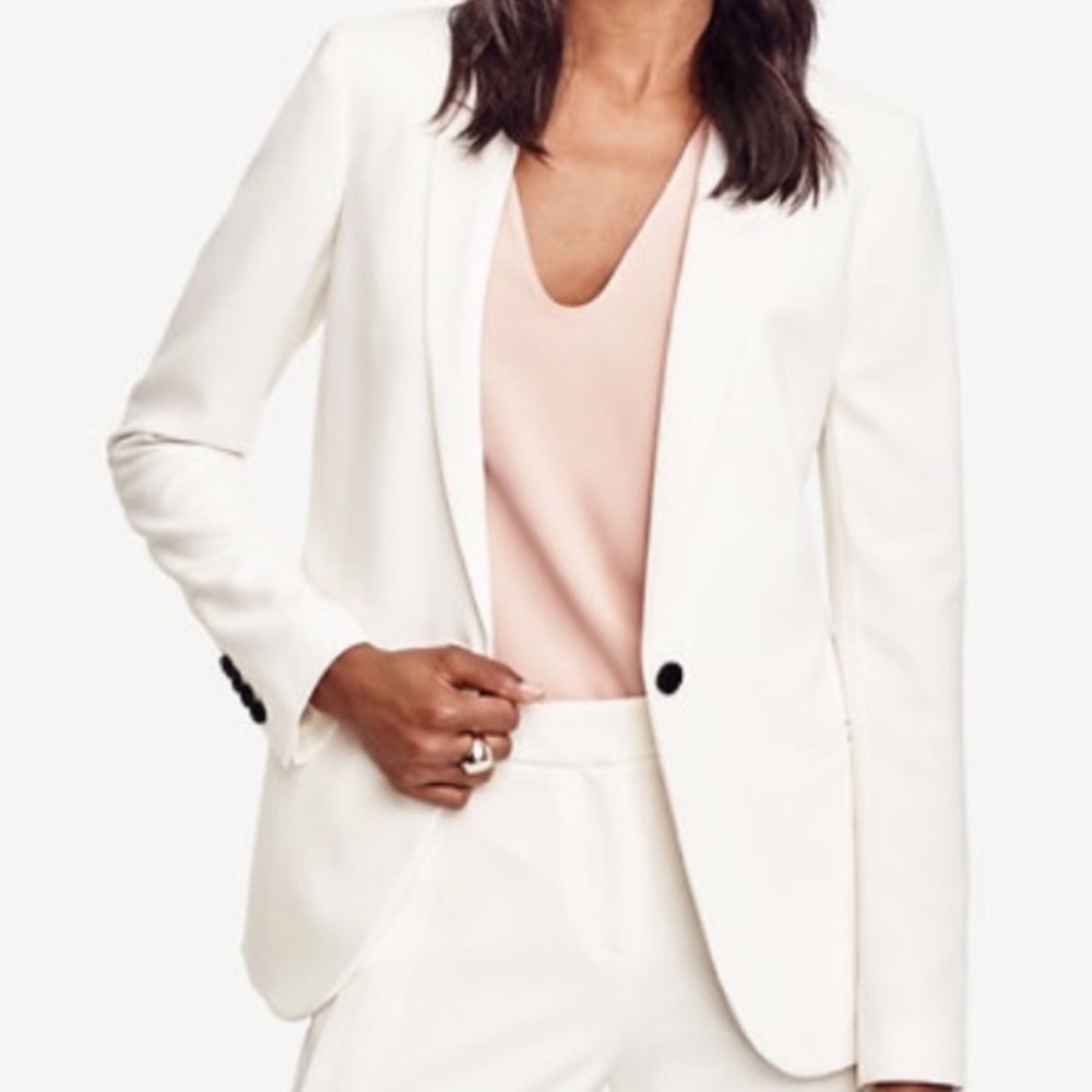 Ann Taylor White Blazer