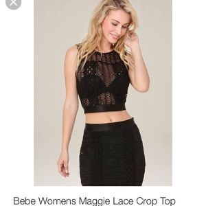 🖤BeBe lace crop top ⚫️🖤