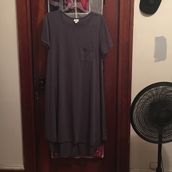 LuLaRoe Dresses & Skirts - 🎉EUC GRAY LLR CARLY HIGH LOW DRESS🎉