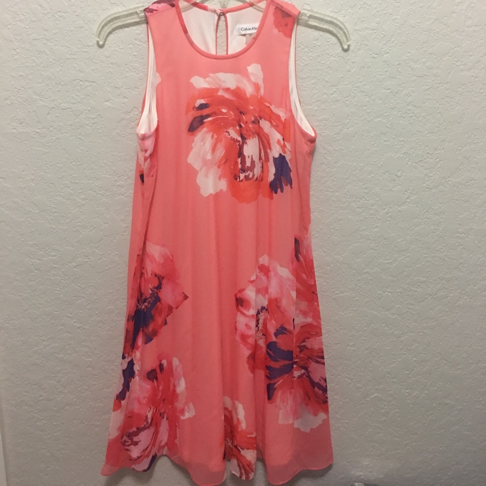 Floral trapeze dress