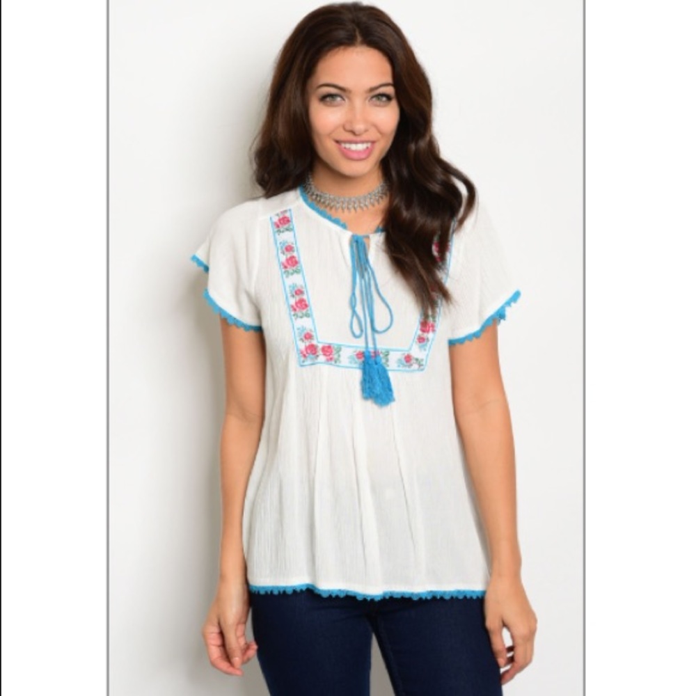 Embroidered top