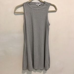 Black and white striped dress