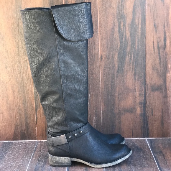 NIB Black Motorcycle Riding Over The Knee Boot - Picture 8 of 8