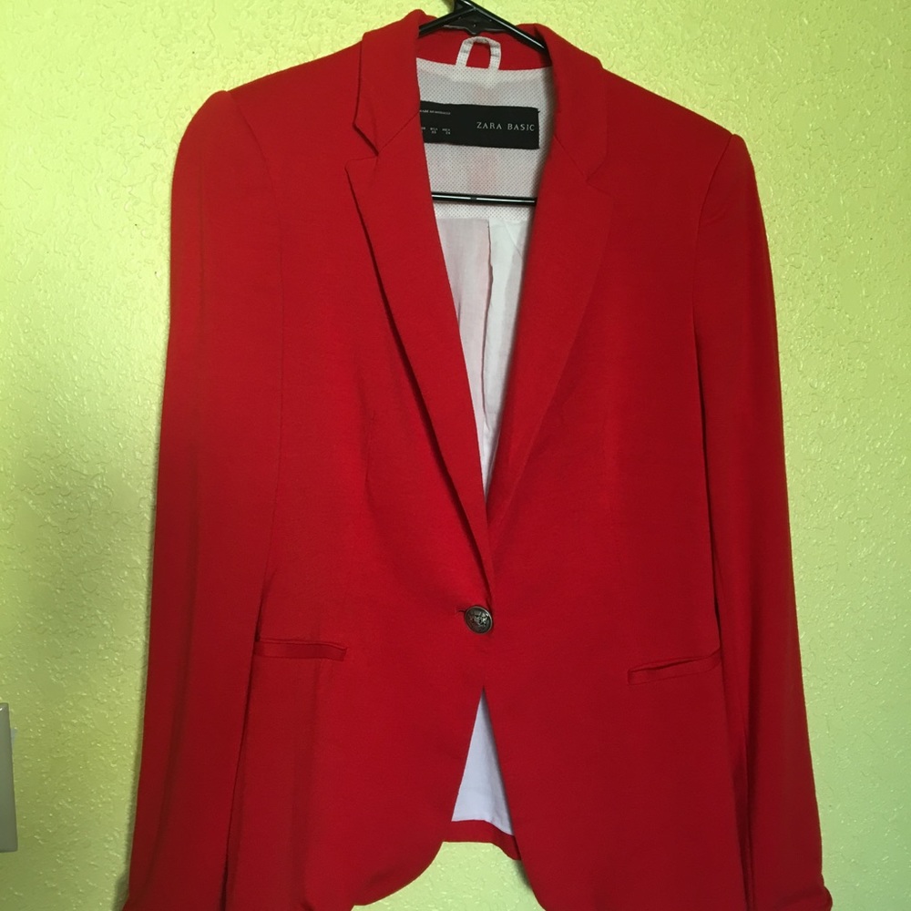 Zara red blazer