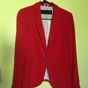 Zara red blazer