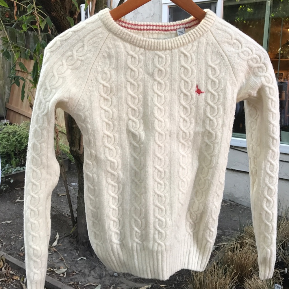 White wool sweater