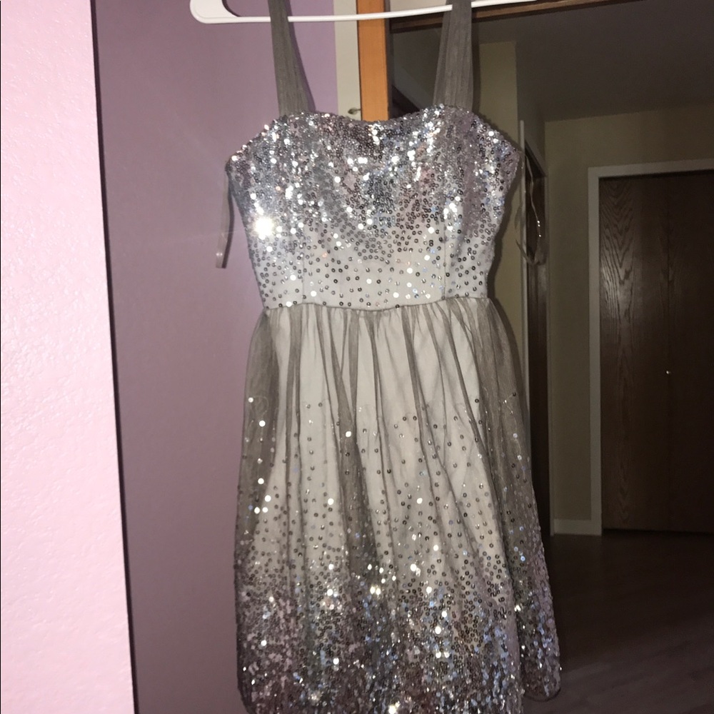 Beautiful Sequins Grey Homecoming/Formal Dress