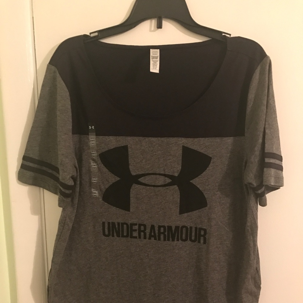 Women's sports under Amours sport basketball tee