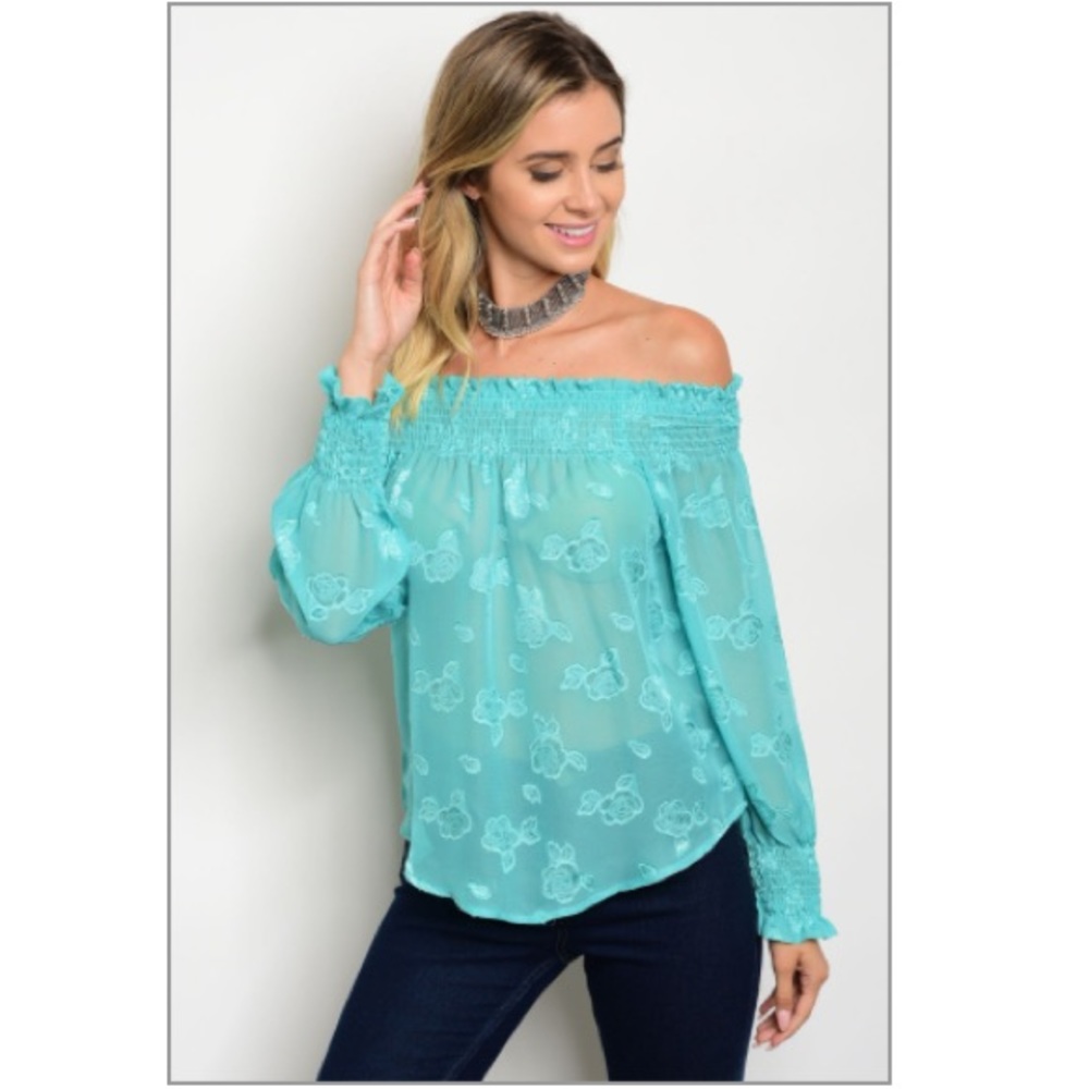 Beautiful jade off shoulder top