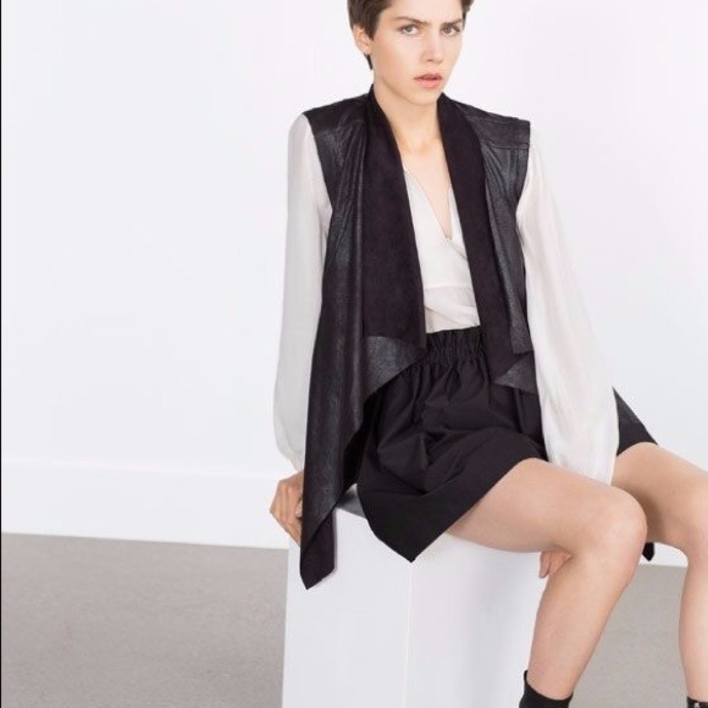 Faux Suede Vest Zara size S New with tags