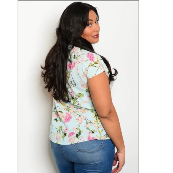 Mint with flowers top - Picture 2 of 2