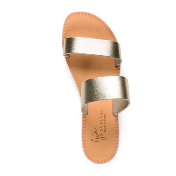 Joie Shoes - Joie Avalon Flat Metallic Sandals