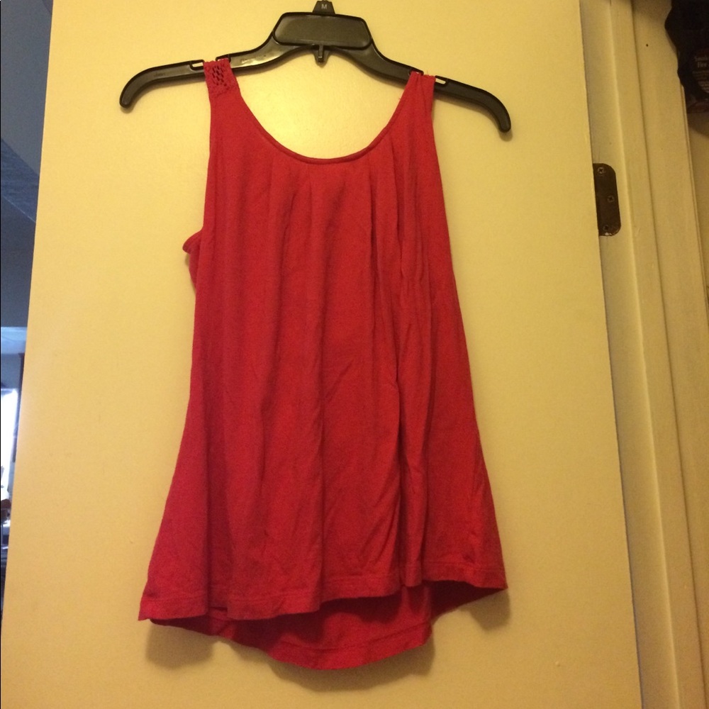 Pink embroidered tank top-make an offer