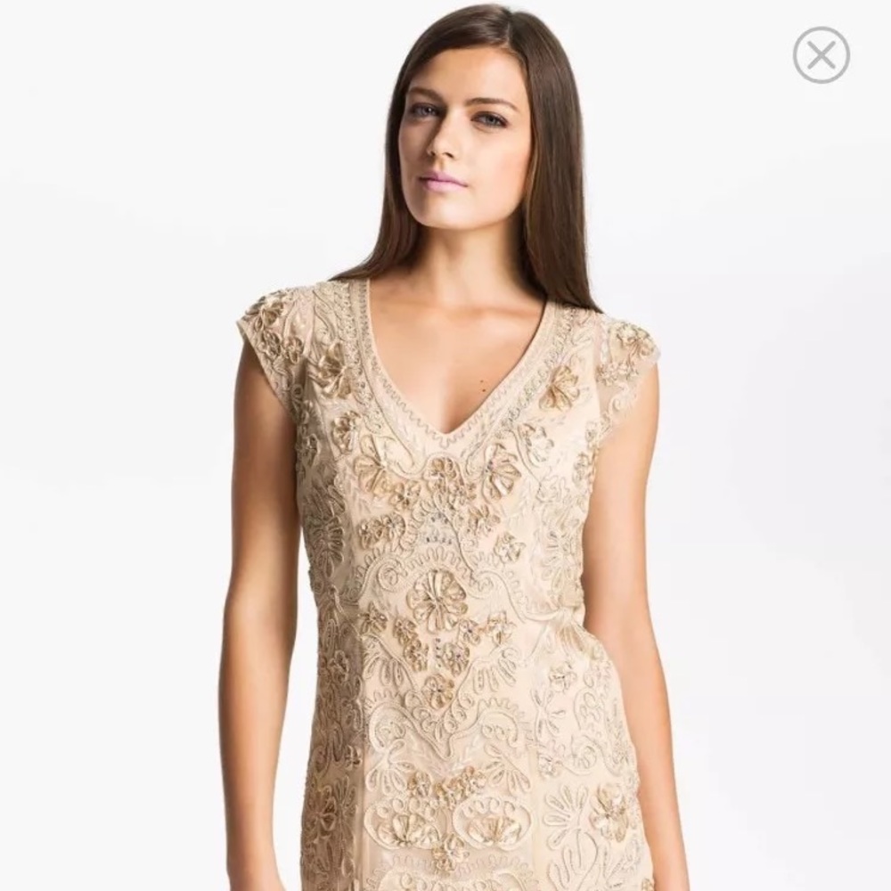 Sue Wong Lace Illusion Dress