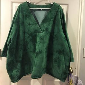 Green Tie-Dye Pullover