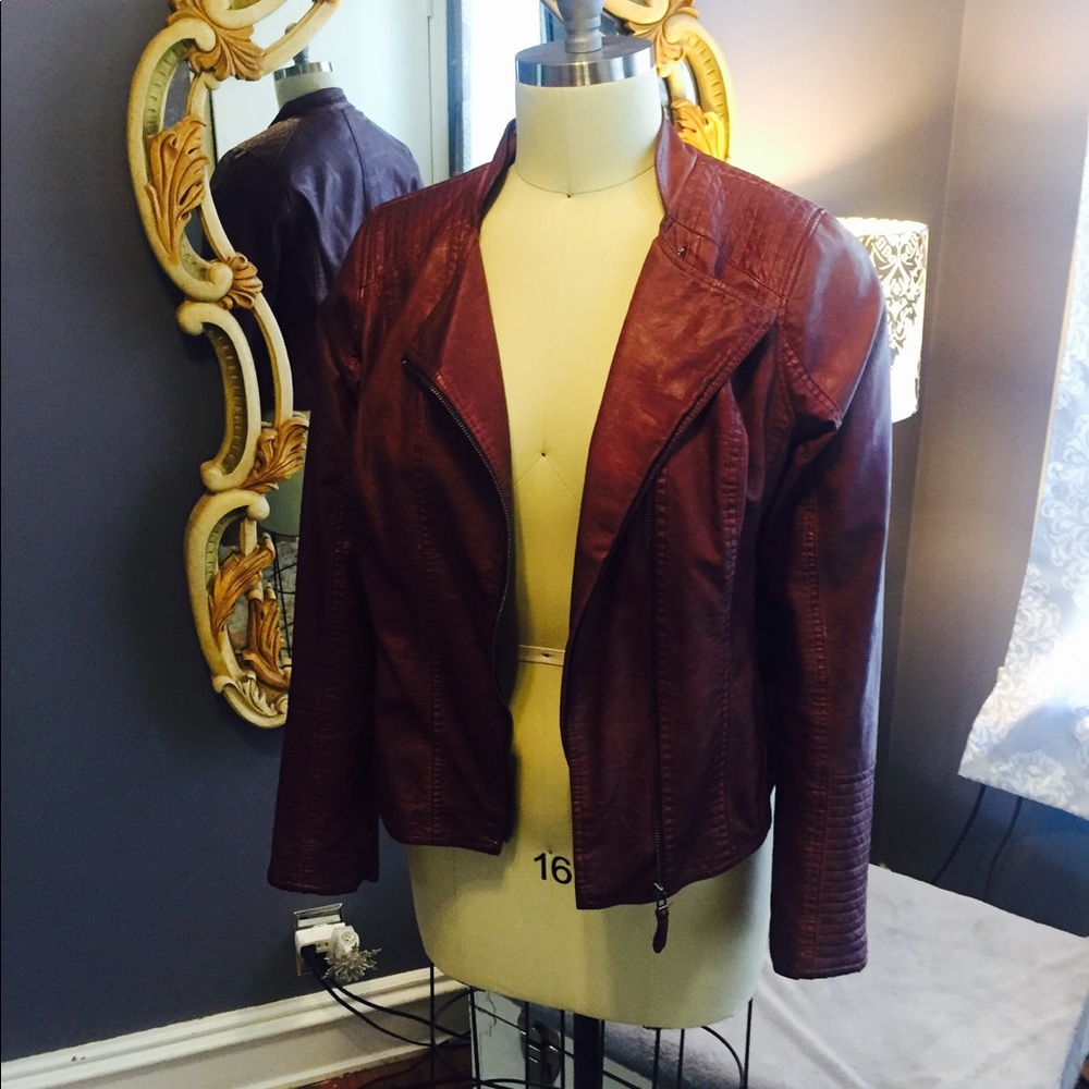 Cranberry Leather Jacket