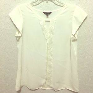 Cap-sleeved blouse