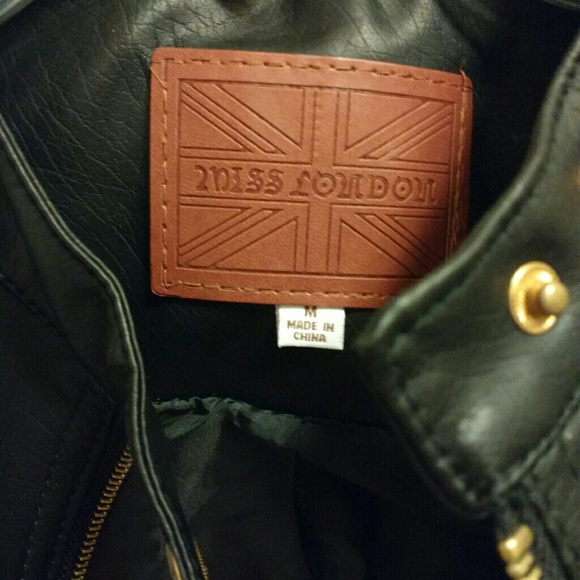 NWT Miss London black motorcycle jacket medium - Picture 5 of 8