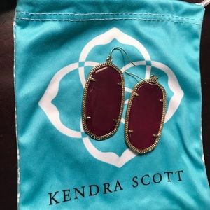 Kendra Scott Danielle earrings. Maroon.