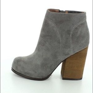 Jeffrey Campbell 'Hanger' Grey suede bootie 7.5