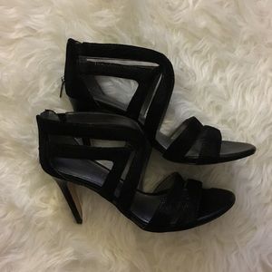 Black Antonio Melani Leather Heels