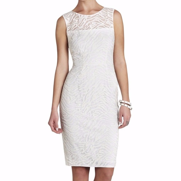 embroidered lace sheath dress