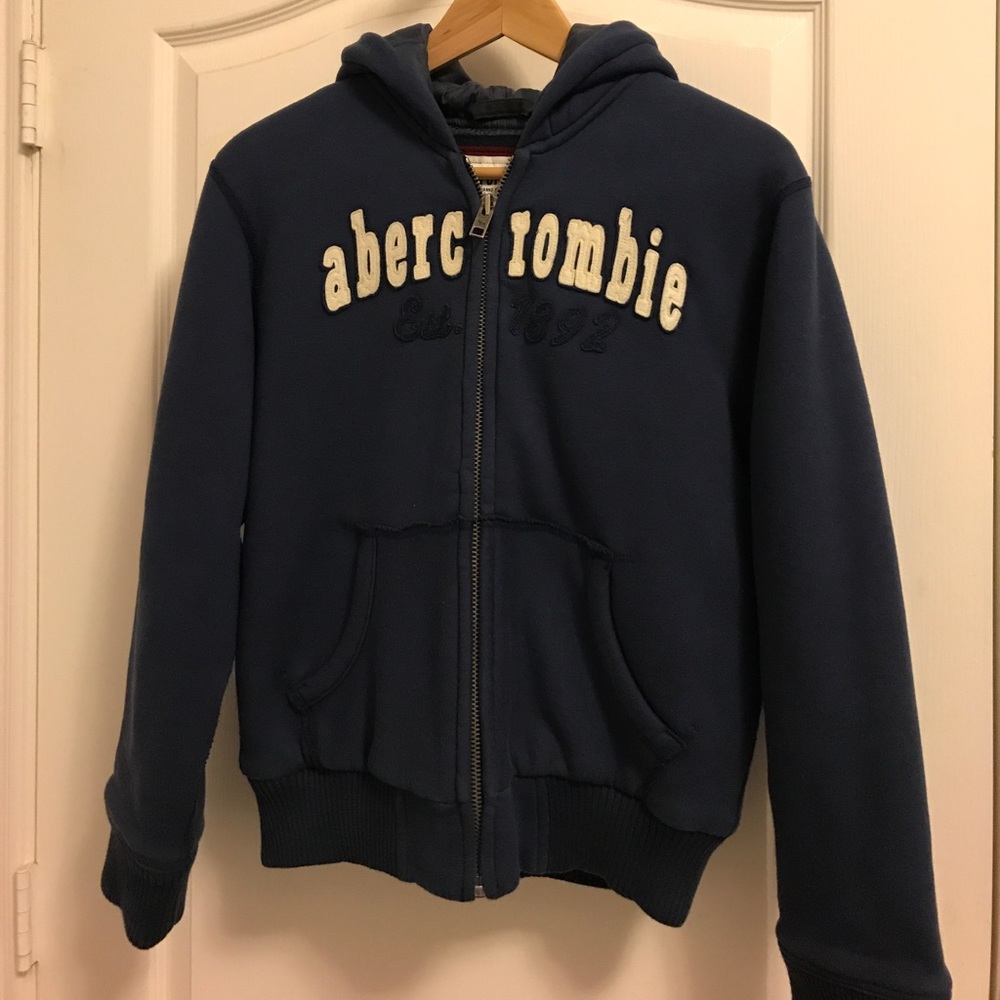 Abercrombie fully-lined zip-up hoodie jacket