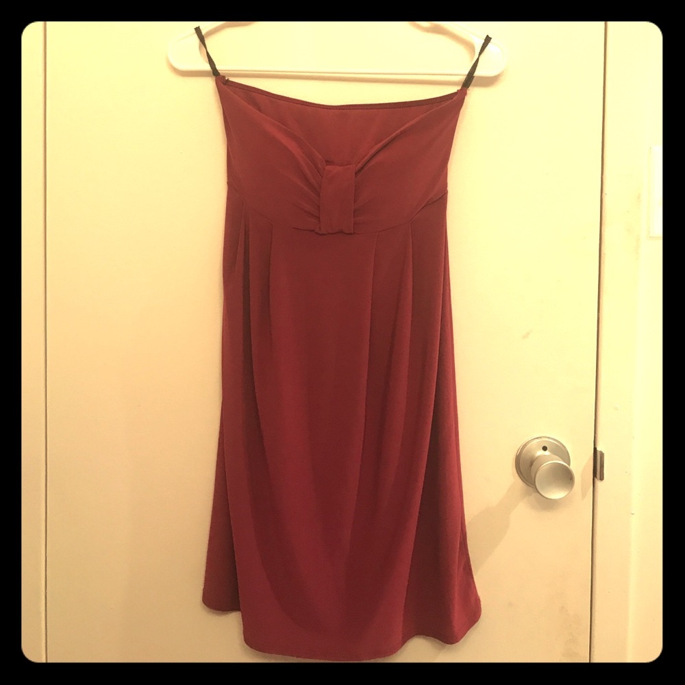Burgundy dress