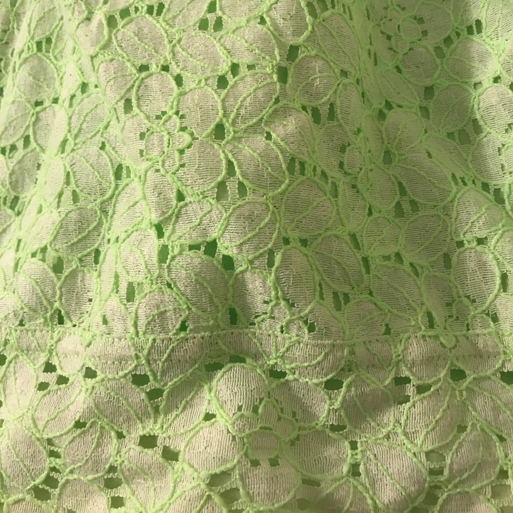 J. Crew Green Cotton Lace Skirt + Pockets - Picture 2 of 5