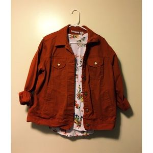 burnt orange jean jacket