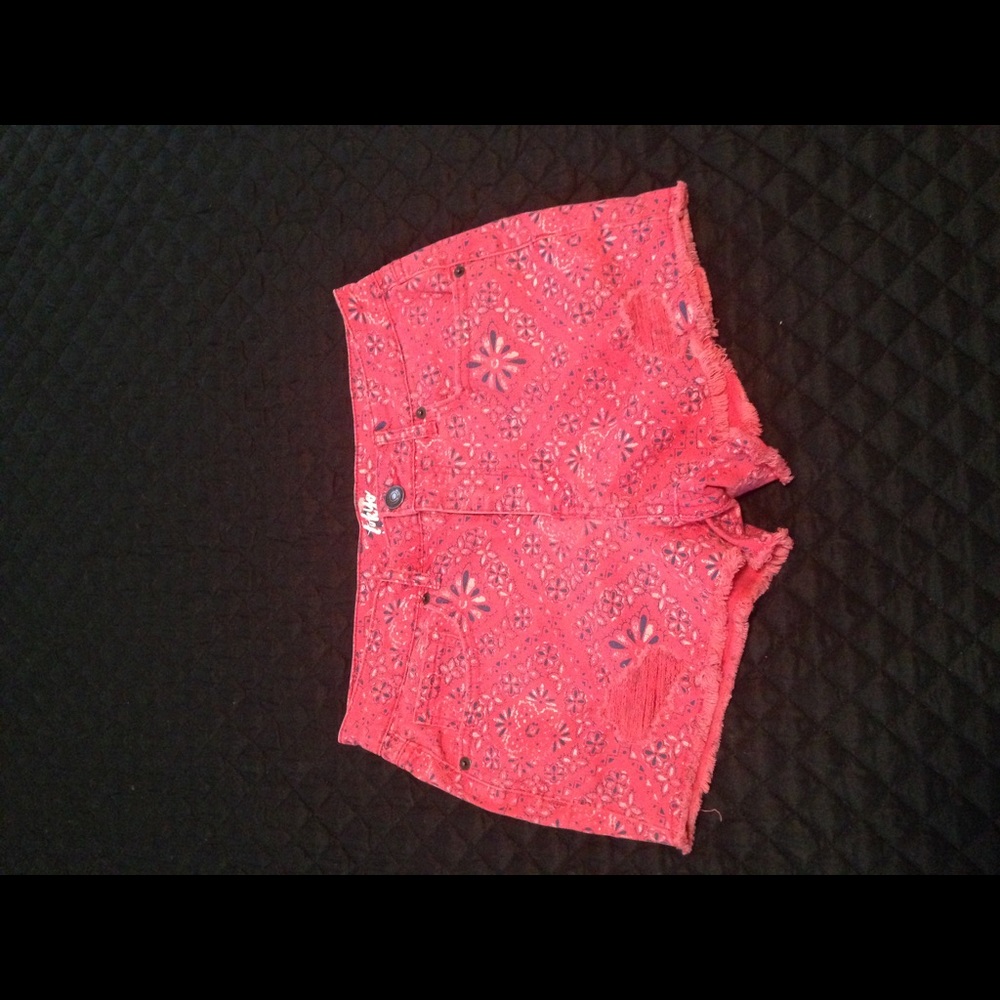 Cute print high-rise shorts