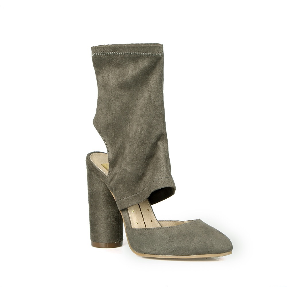 Olive Slide On Pumps