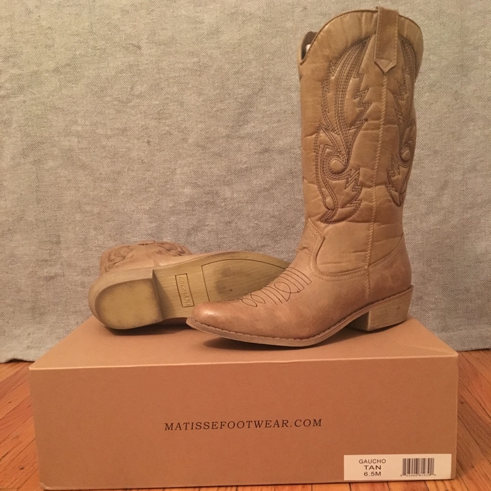 Coconuts by Matisse Tan Cowboy Boots