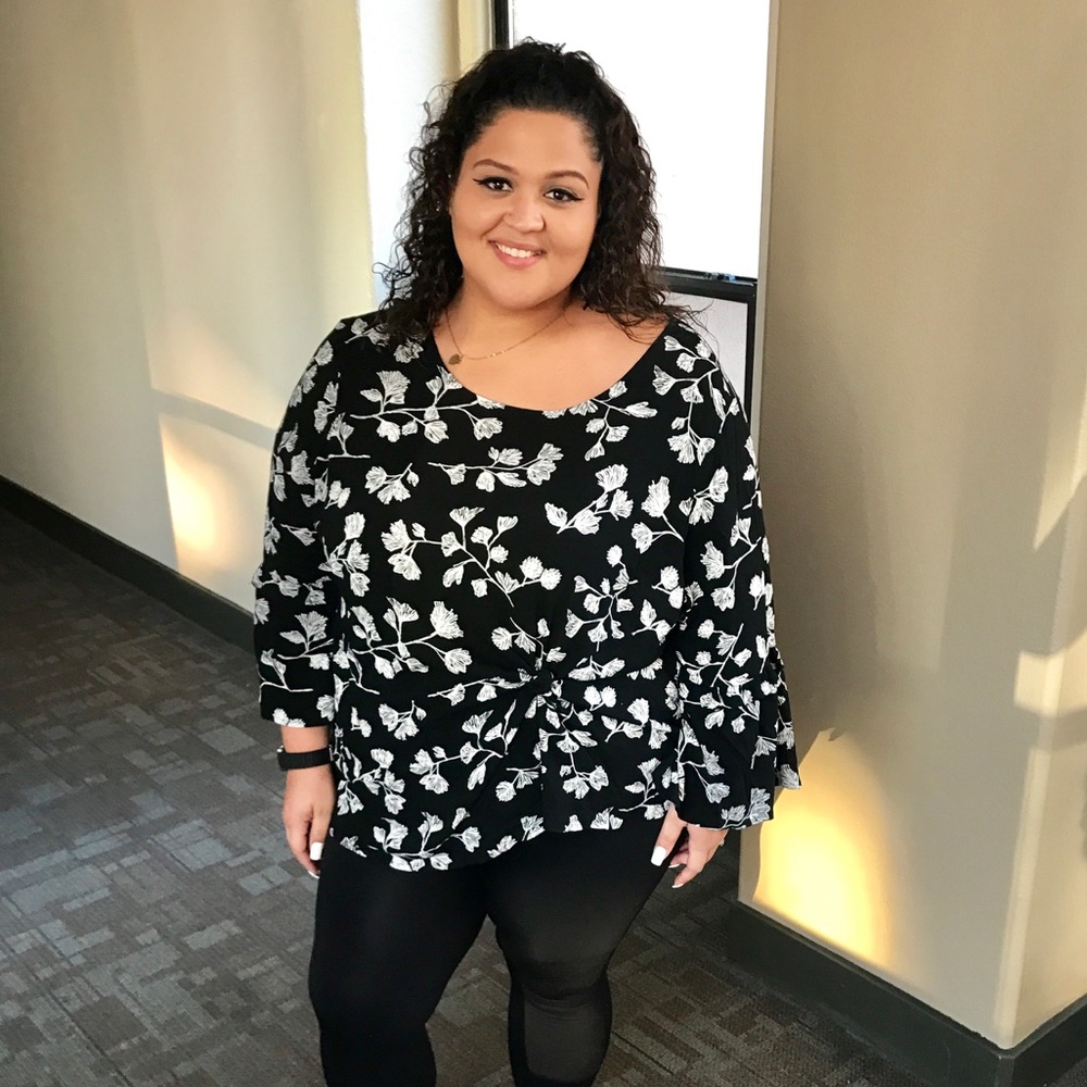 Oversize floral top