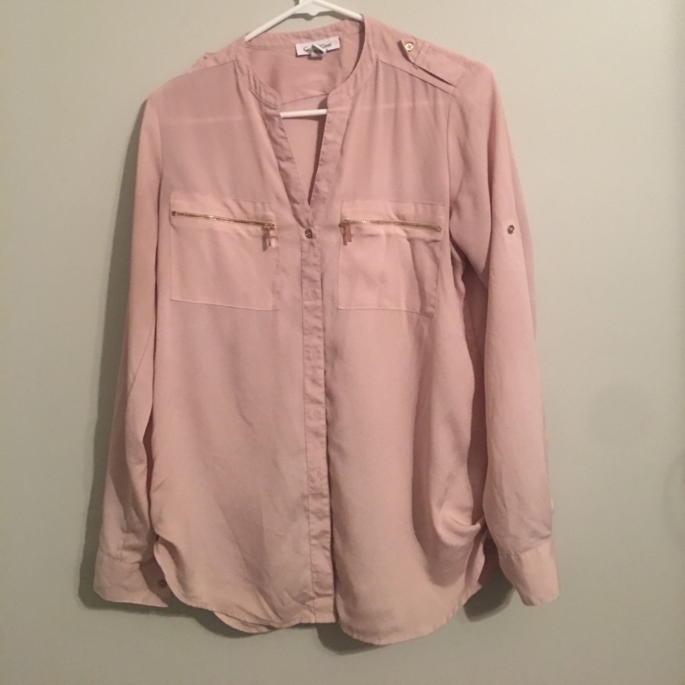 Calvin Klein blush pink button down
