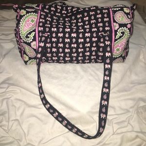 Vera Bradley Pink Elephant Print Duffle