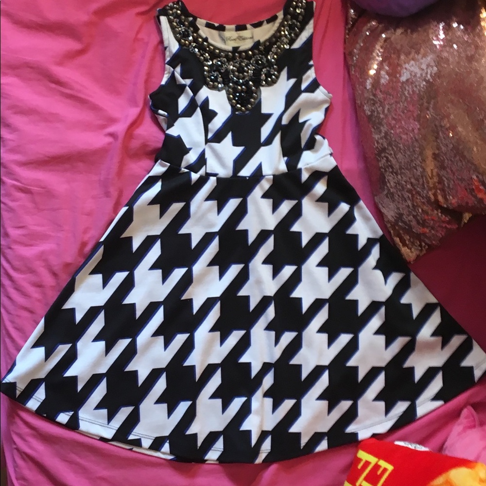 Rare Edition b&w party dress, size 10.
