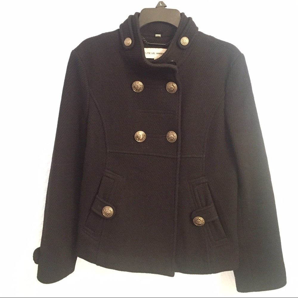 Steve Madden Black Pea Coat