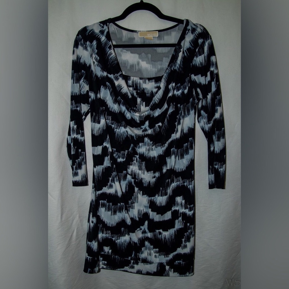 Michael by Michael Kors Swoop Neck Sleeve Dress