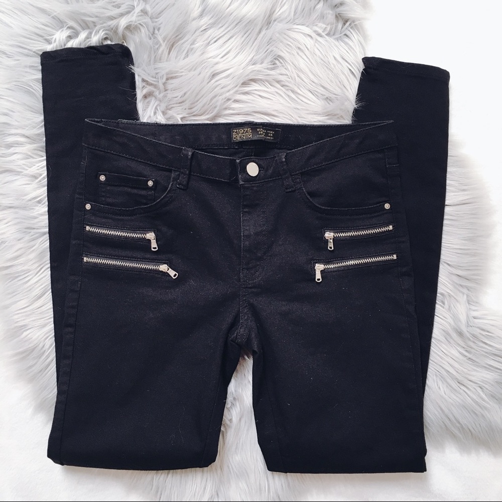 Zara Black Mid-rise Skinny Fit Jeans - Picture 2 of 7