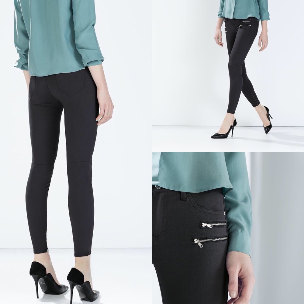 Zara Black Mid-rise Skinny Fit Jeans - Picture 6 of 7