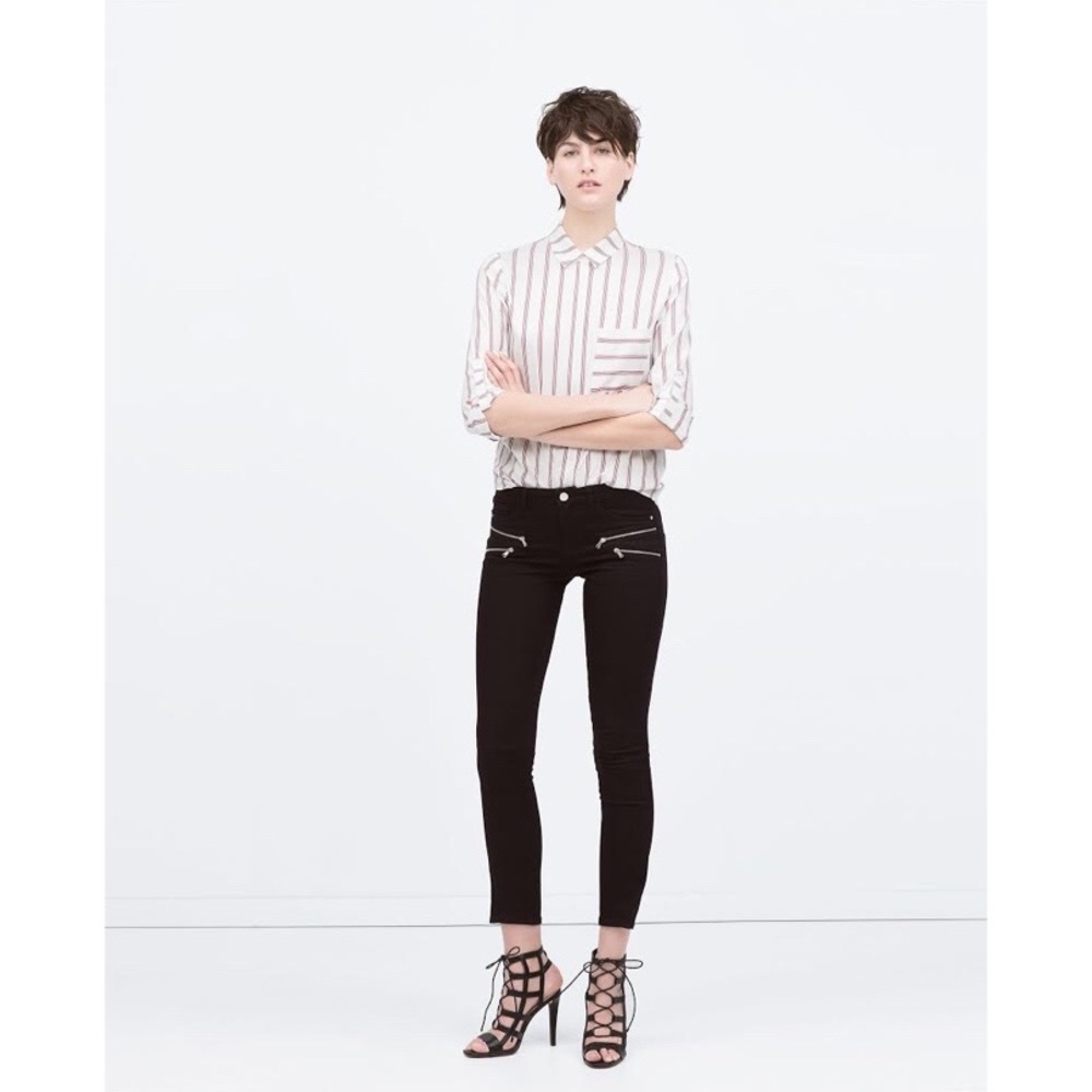 Zara Black Mid-rise Skinny Fit Jeans - Picture 7 of 7