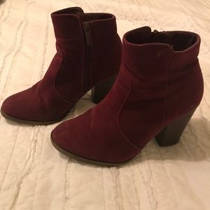 Burgundy boots