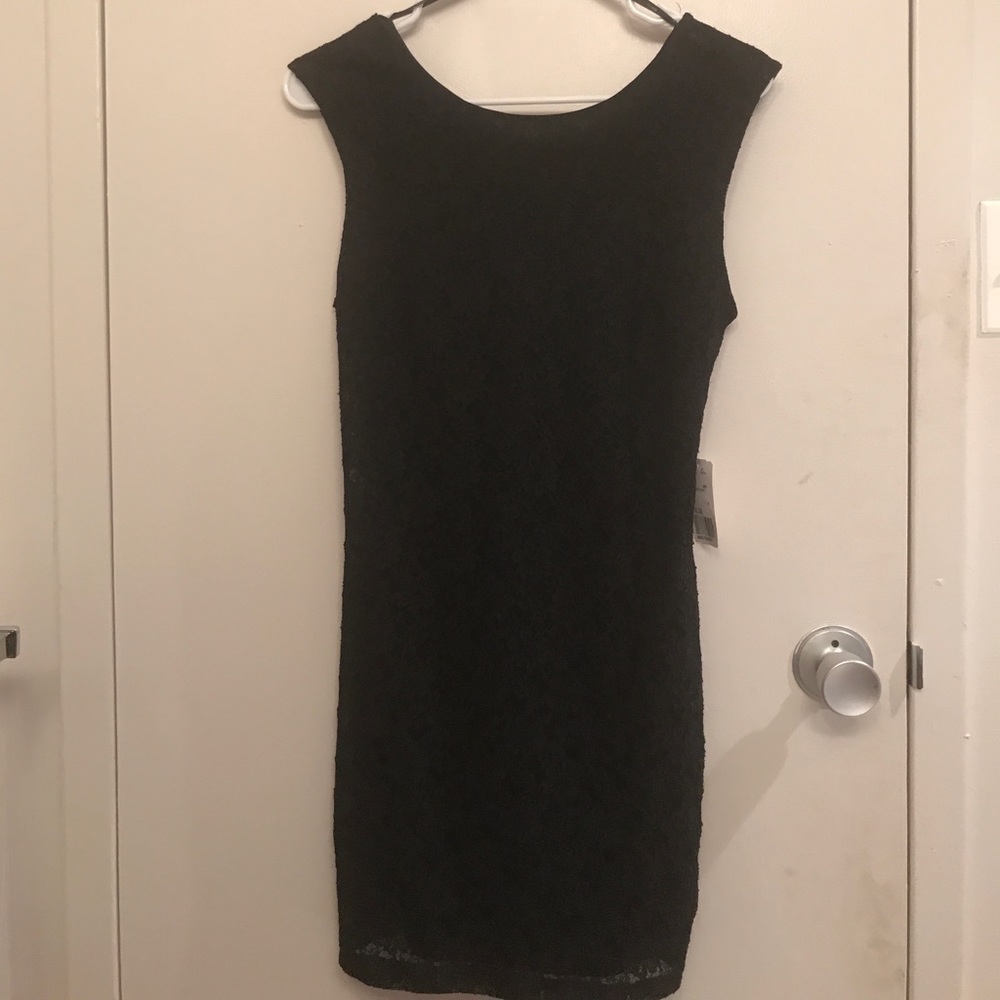 Black mini dress