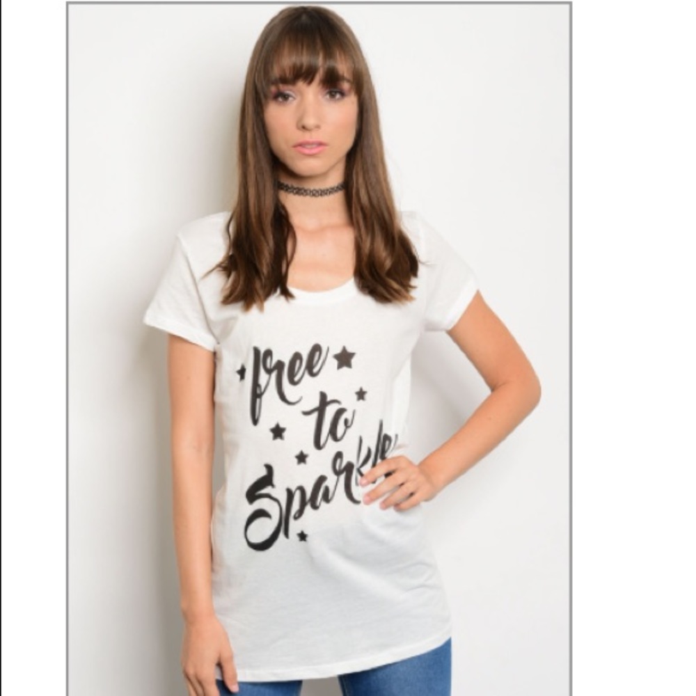 Cute Ivory black print top