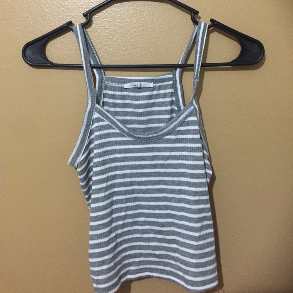 Striped crop tank